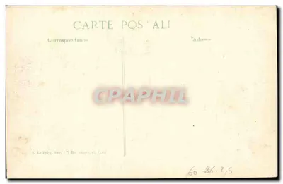 Creil — Casas bombardeadas pelos Alemães — E.P.D. — Verso