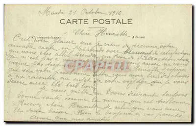 Triaucourt (Meuse) — Os Boches passaram por aqui — Benoist, Edit. Bar-le-Duc — Verso
