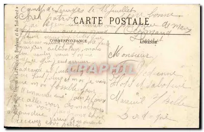Rassemblement de Troupes — Souvenir des Grandes Manœuvres — M.D. — Verso