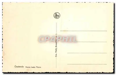Ostende — Palácio das Termas — Nels, no 5 — Verso