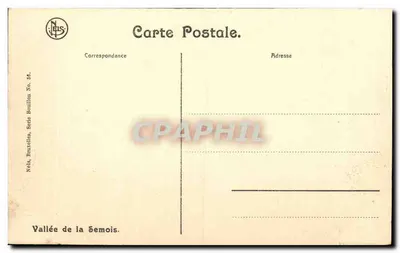 Bouillon — A Semois e o castelo de Bouillon — Nels, Bruxelas, Série Vale da Semois, No. 36 — Verso