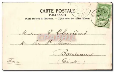 Dinant — O Ponte e as rochas — G. Clavières, «Série artística» No. 2 — Verso