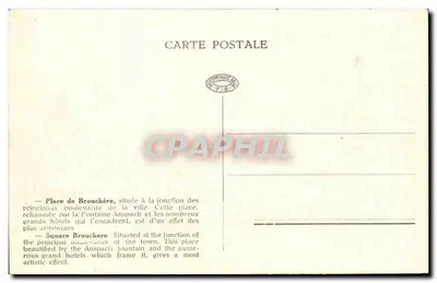 Bruxelas — Praça de Brouckère — P.I.B. — Verso
