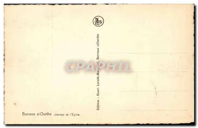 Wnętrze kościoła — Barvaux-sur-Ourthe — Wydawnictwo Henri Leruth-Manuquet — Rewers