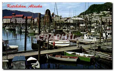 Ketchikan, Alaska — Porto de pesca — Publicado pela C. P. Johnson Company, Seattle