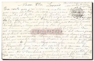 Arranjo de rosas e pensos — figura de jovem regando — editor Alcy, n° 322 — Verso
