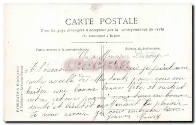 Bouquet de tulipas e rosa — São Luís protege você — Editor Paris n°649 — Verso