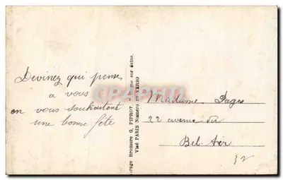 Bouquet de fleurs — Bonne Fête — DIX 245 — Verso