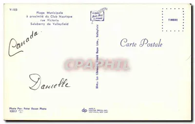 Plaża Miejska — w pobliżu Klubu Nautycznego, ulica Victoria, Salaberry-de-Valleyfield — DEXTER PRESS, INC. — Rewers