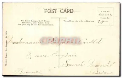 Wnętrze katedry Świętego Jakuba — Montreal — wydawca Montreal Import Co., n° 297 — Rewers