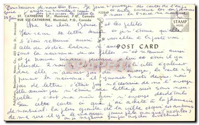 Montréal — ulica Sainte-Catherine — wydawca Benjamin News Co., n° P22949 — Rewers
