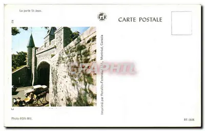 Porta Saint-Jean — Montreal, Canadá — editor Ronatis-Federal Ltd, n° RF-1606 — Verso