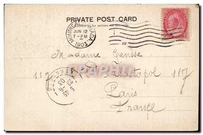 McGill Street no Inverno — Montreal Import Co., Montreal, No. 432 — Verso