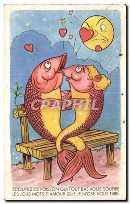 Dois peixes apaixonados em um banco — editor La Rose, n° 30 027/5