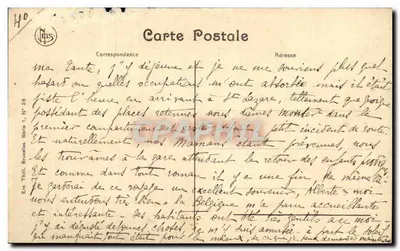 Bruxelas - Place de la Bourse e boulevard Anspach — Editor Erm. Thill, Série N° 56 — Verso
