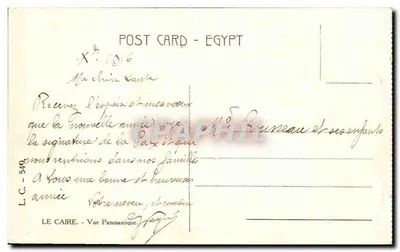 Kair — Widok panoramiczny — L.C. - 549 — Rewers