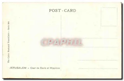 Jerozolima — Plac Dawida i Hipkusa — The Cairo Postcard Trust, seria 804 — Rewers