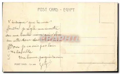 Port Said — Le port. — Éditeur : L.C. - 362 — Rewers