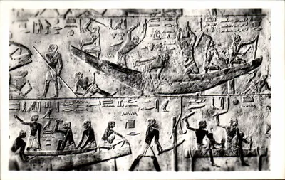 Sakkara — Tumba de Ti — Construção de navios
