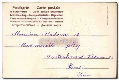 Arranjo de flores em um cesto — editor não visível — número de série não visível — Verso