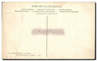 Port-Saïd — Porto e Dique François-Joseph — LL. — Verso