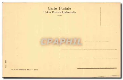 Port Said - Muelle — vista del puerto con el hotel Savoy y una embarcación — editor The Cairo Postcard Trust, serie 208 — Reverso