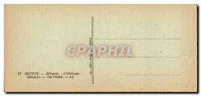 Héliopolis — O Obélisco — Imp. LÉVY, Paris — Verso