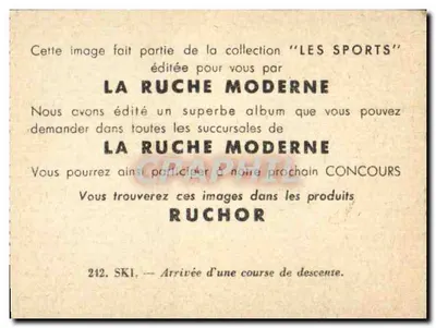 Esquí - Llegada de una carrera de descenso - La Ruche Moderne, n°242 — Reverso