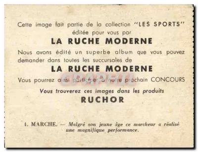 Marche — Mimo młodego wieku ten marszowicz osiągnął wspaniałą wydajność — La Ruche Moderne, n°4 — Rewers