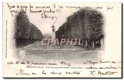 Breteuil (Eure) - As Promenades das Plesses e Estátua Ribot — D. Chasnot