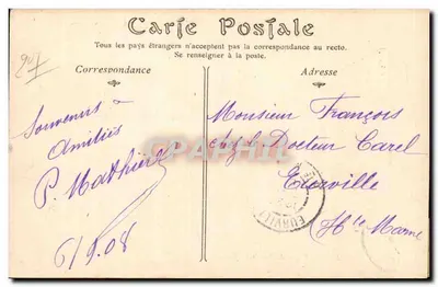 Louvières — O Palácio de Justiça — Editor desconhecido, número de série ilegível — Verso