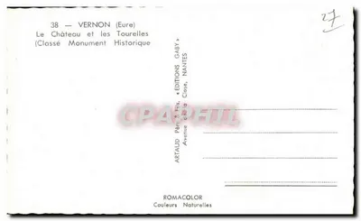 Vernon (Eure) — Zamek i wieże — Éditions Gaby — Rewers
