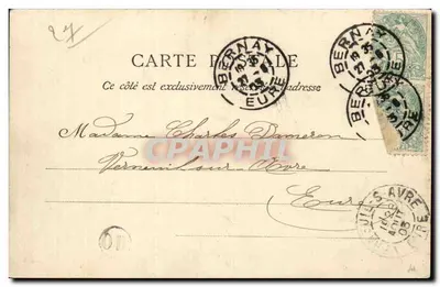 Bernay — Vista Geral — Bilhete postal antigo Paris, n°2606 — Verso