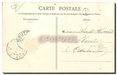Le Landin - Castelo moderno com varanda dominando a Sena — Coleção A. Bonnard, editor, Châlons-sur-Marne — Verso