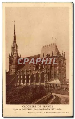Caminhos de França — Igreja de Conches (Eure), Sudeste (século XV-XVI) — Edição das 'Études', 5, Place Saint-François-Xavier, Paris