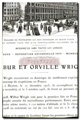 Samolot Wilbur Wright Orville Lotnictwo — Rewers