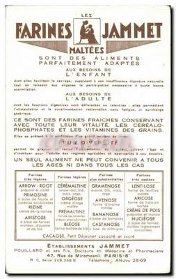 As Velhas Províncias da França — L'Aunis — Editado pelas Farinas Jammet — Verso