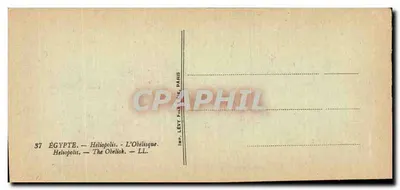 Héliopolis — A Obélisque — Imp. Levy Frères, Paris — Verso