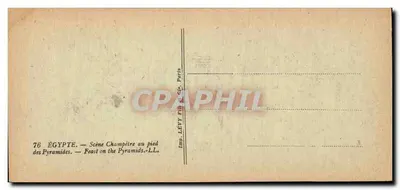 Egito — Cena campestre aos pés das Pirâmides — Imp. LÉVY Frères, Paris, n°76 — Verso