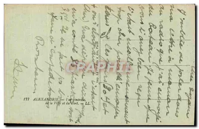 Alexandria — Vista geral da cidade e do porto — LL. n°177 — Verso
