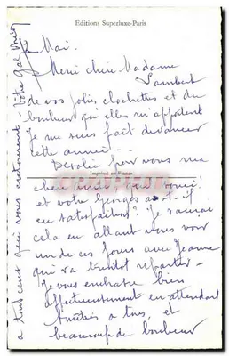 Lily of the Valley — Carte Bonheur — Luce Rodey — Verso