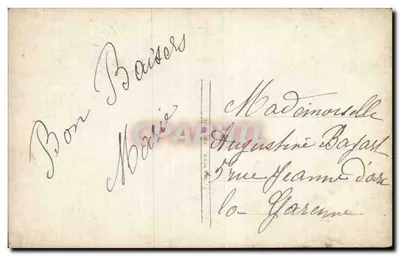 Jovem mulher com buquê de muguet — editor Porte Bonheurs, n° 3636 — Verso