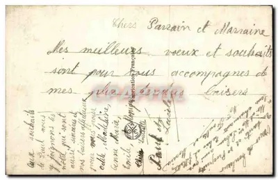 Forte Bonheur — Menina vestindo um vestido rosa segurando flores — editor NOYER n°3215 — Verso
