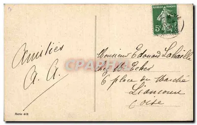 Heurrauses-Làques — mazzo di fiori e uova — editore Anmilies, serie 443 — Verso