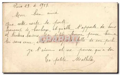 Młoda kobieta trzymająca bukiet kwiatów — Porte-Bonheur, nr 9151 — Rewers
