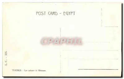 Tebas - Os colossos de Memnon — L.C. - 323 — Verso