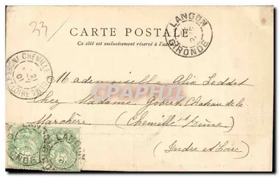 Saint-Macaire — Antiga abadia (século XII) — Imp. J. Roumazaille, Laiguen — Verso