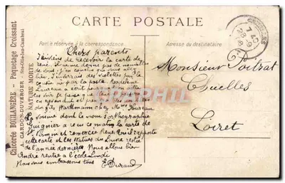 Natureza muerta con frutas — editor A. Cardon-Duverger, serie Chiconére — Reverso