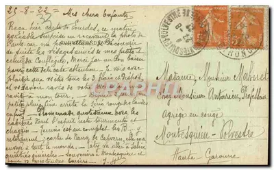 Stara pocztówka Bazas Girond Stara źródło XIII wieku — Rewers