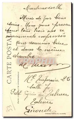 Bordeaux — Stacja Orléans — C.B. — n°74 — Rewers